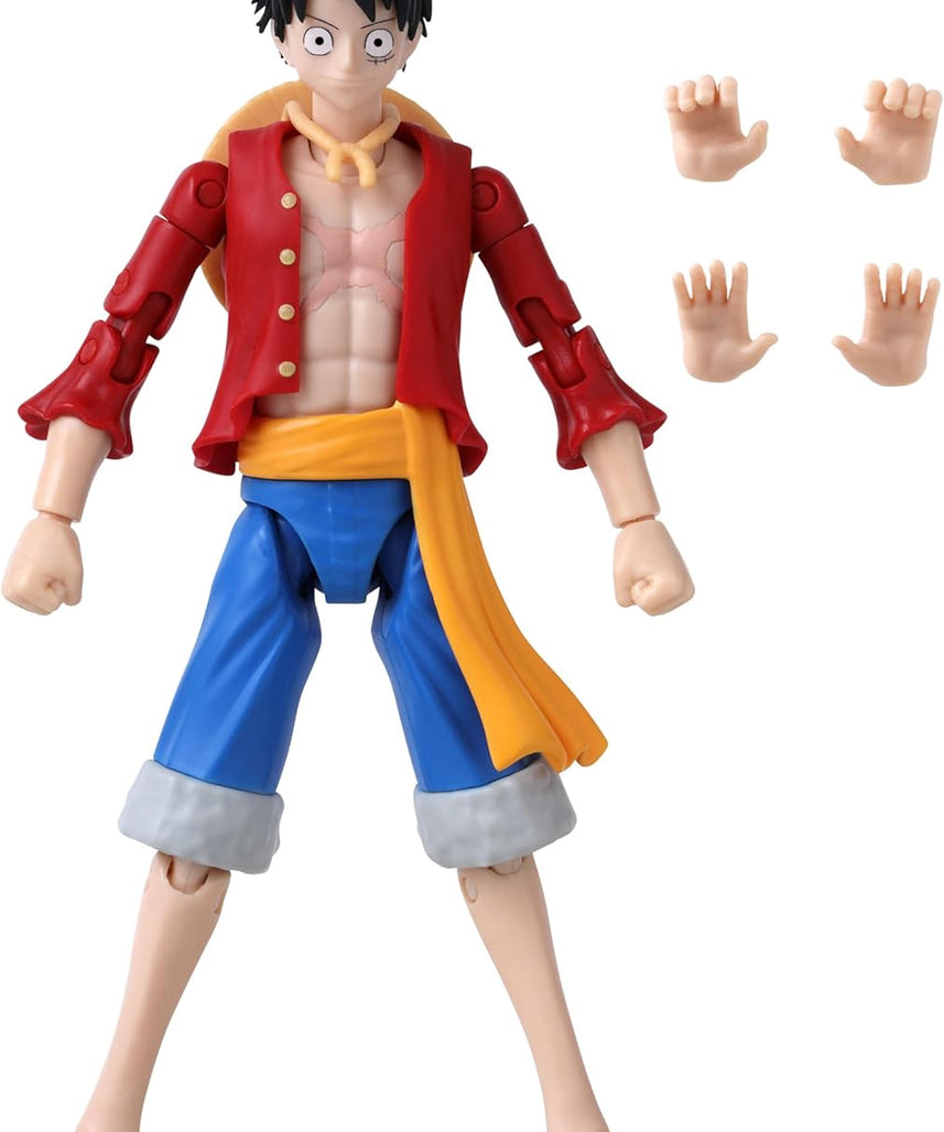 Bandai Anime Heroes One Piece Monkey D Luffy Renewal Version 6.5 Inch Action Figure Anime Collectible Toy for Kids and Fans