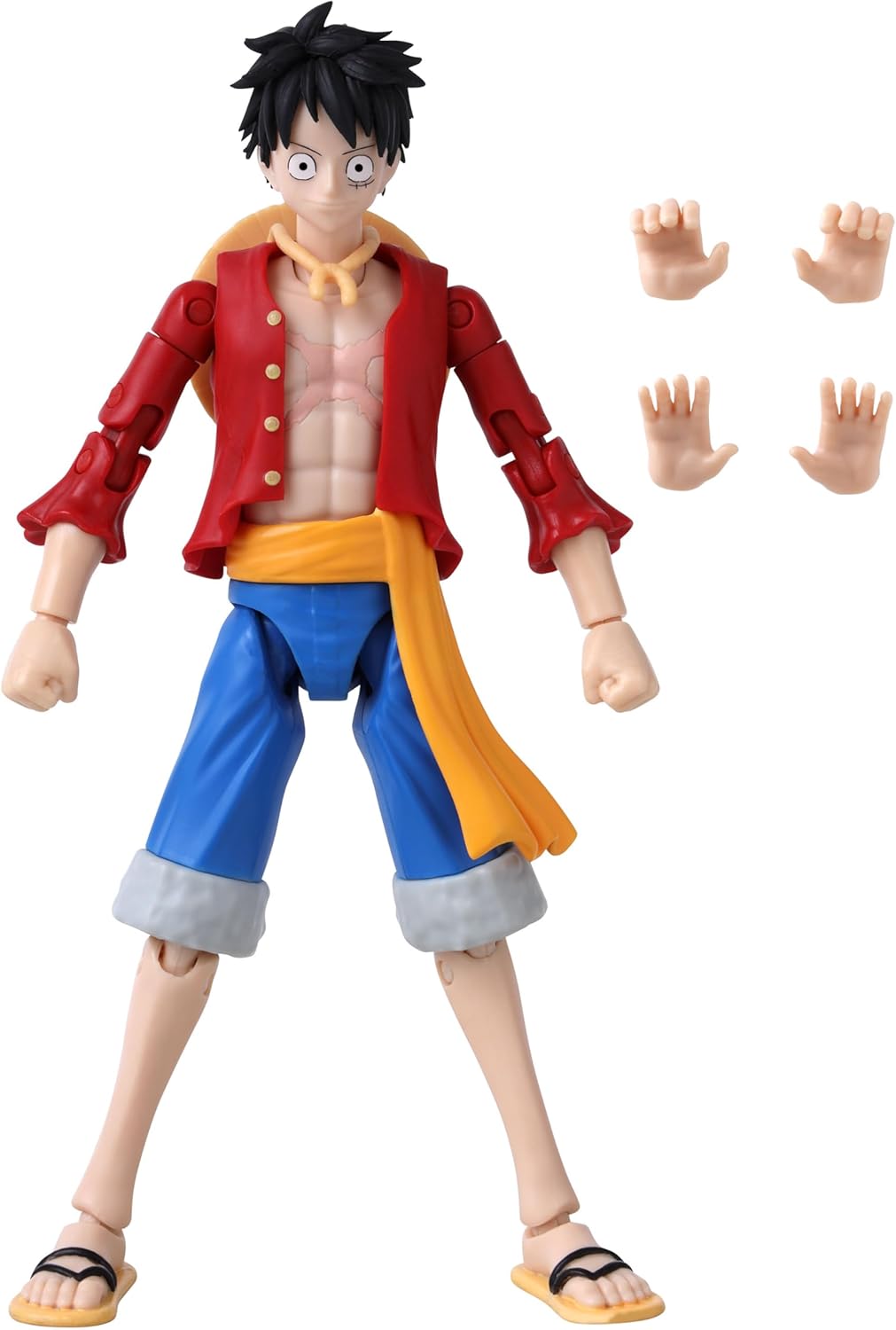 Bandai Anime Heroes One Piece Monkey D Luffy Renewal Version 6.5 Inch Action Figure Anime Collectible Toy for Kids and Fans