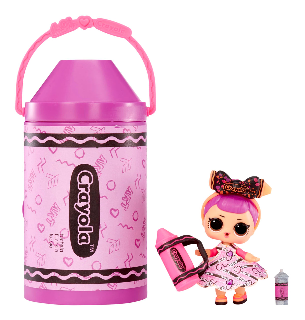 L.O.L. Surprise! Crayola Color Me Studio Doll Set, 30+ Surprises, Includes Crayon Capsule, Crayons, Paper Fashions, Creative Art Toy Gift for Kids