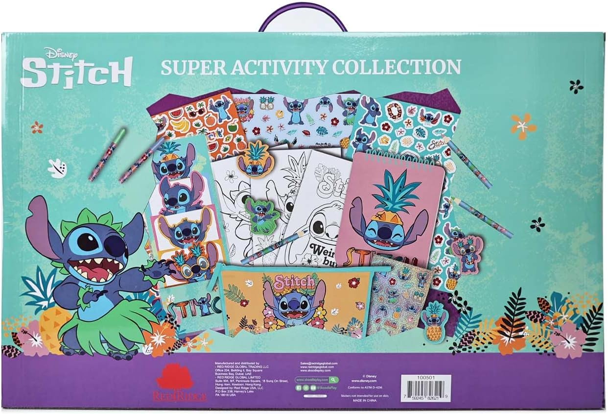 Disney Stitch Super Activity Collection, Coloring & Activity Learning Set, Hours of Fun, Age 3+