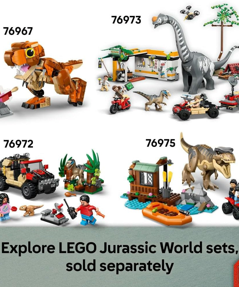 LEGO Jurassic World Baby Dinosaur Dolores Aquilops Play Display Toy Dinosaur Figure incl Plant with Flowers Gift for 7+ Year Old Boys Girls Rebirth Movie Fans 76970