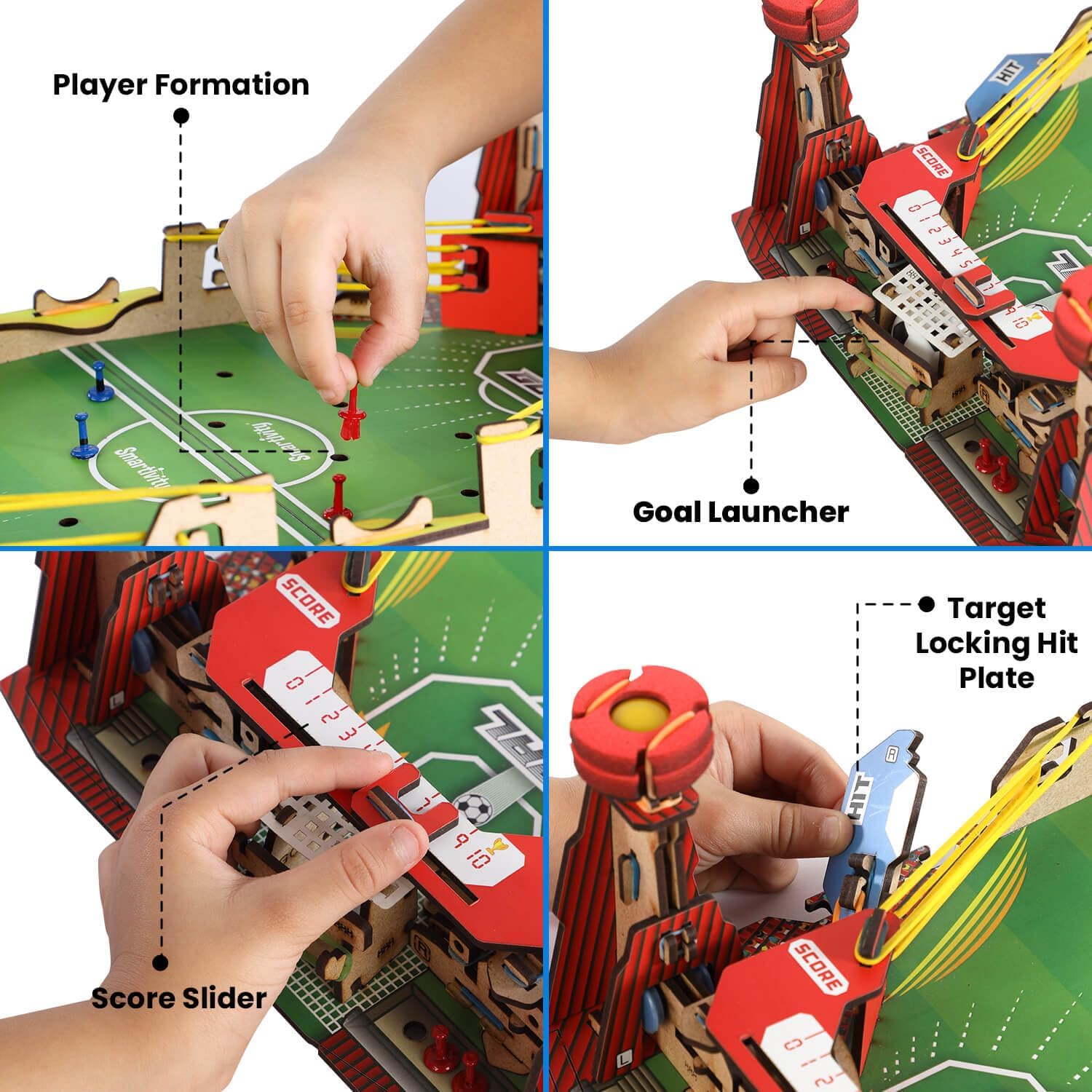 Smartivity DIY Mini Football, Soccer Table Stem Educational Fun Miniature Game Toys For Age 8 To 14, Toy For Boys & Girls 8-10-12-14, Science Toy, Educational Based Activity Game, Made In India