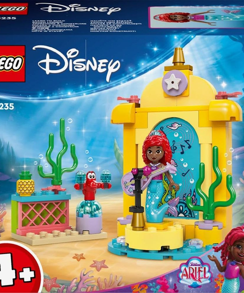LEGO ǀ Disney Princess Ariel’s Music Stage, Buildable Toy for Kids, with a Mini-Doll Character and Sebastian Animal Figure, Fun Gift Idea for TV Show Fans, 4 Plus Year Old Girls and Boys 43235