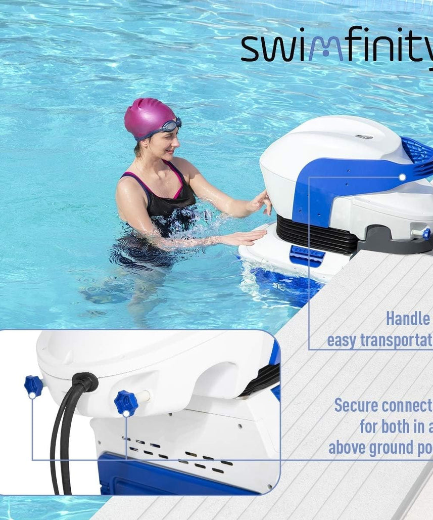 Bestway Swim Fitness System – Adjustable Swim-In-Place Pool Trainer with LED Display, Remote Control & Night Light, Adults 18+