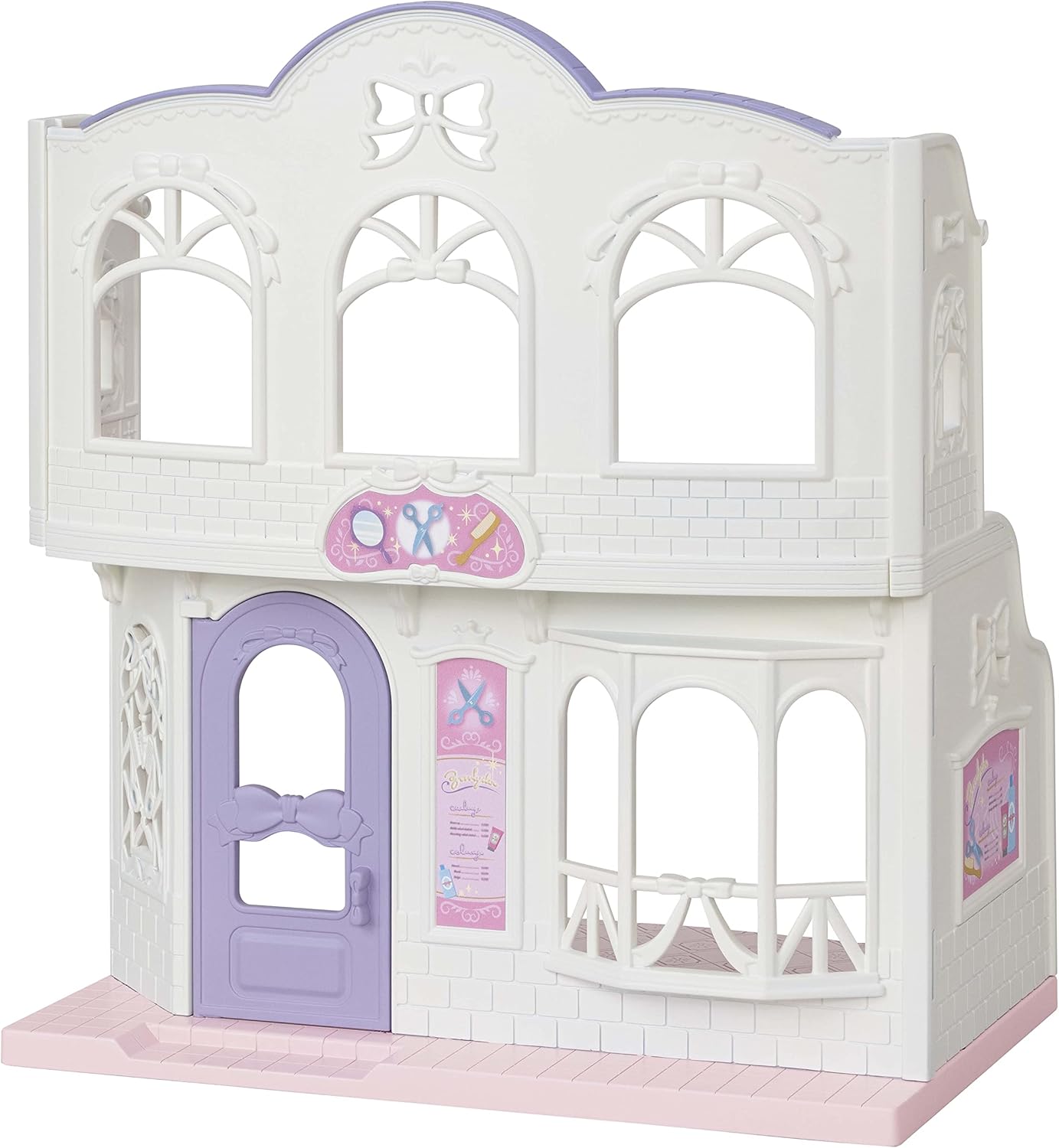 Sylvanian Families Pony's Stylish Hair Salon Set (5642) – 2-Story Salon with Sally Pony Figure, Hair Accessories, Styling Book, Dresser & Shampoo Basin – Educational Role-Playing Toy for Ages 3+