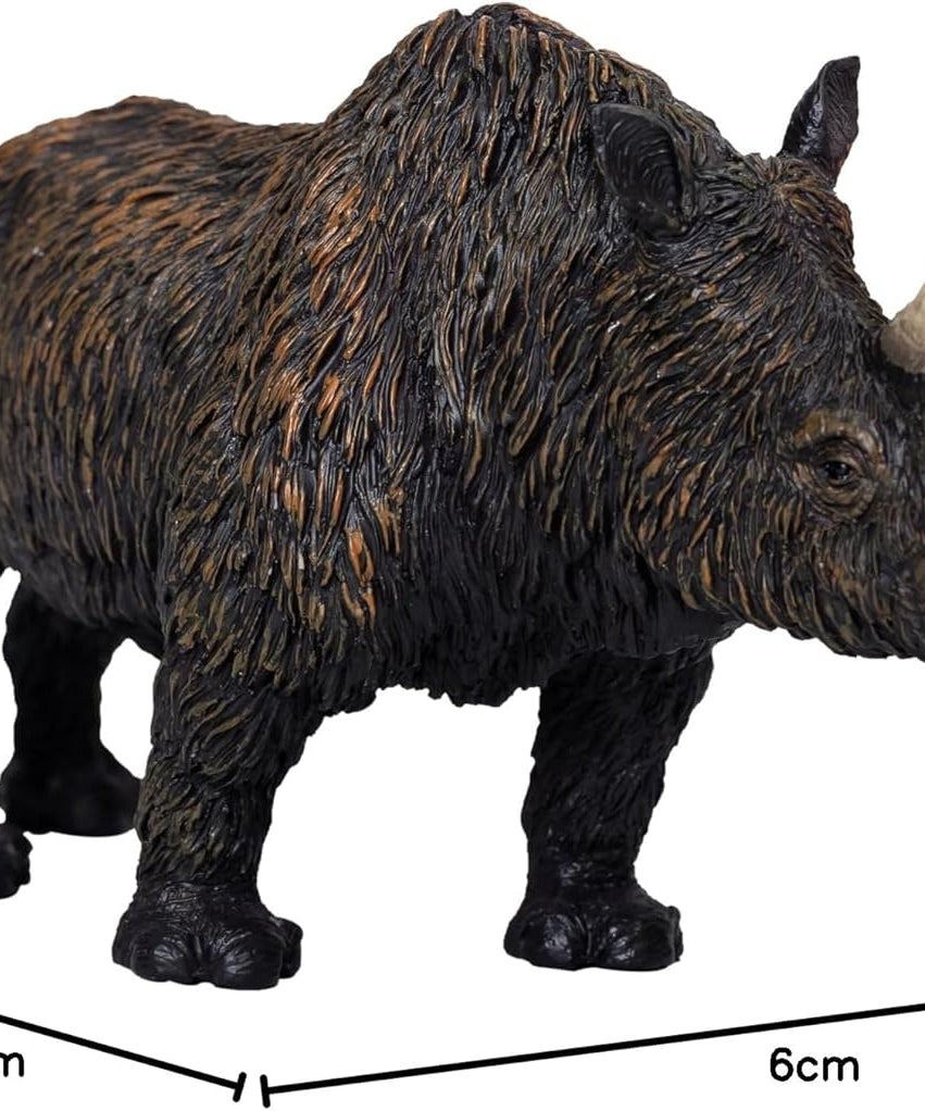 MOJO - Wool Rhino, Hand Painted Toy Figure, Prehistoric Life Collection, Lifelike & Highly Detailed, Designed in the UK