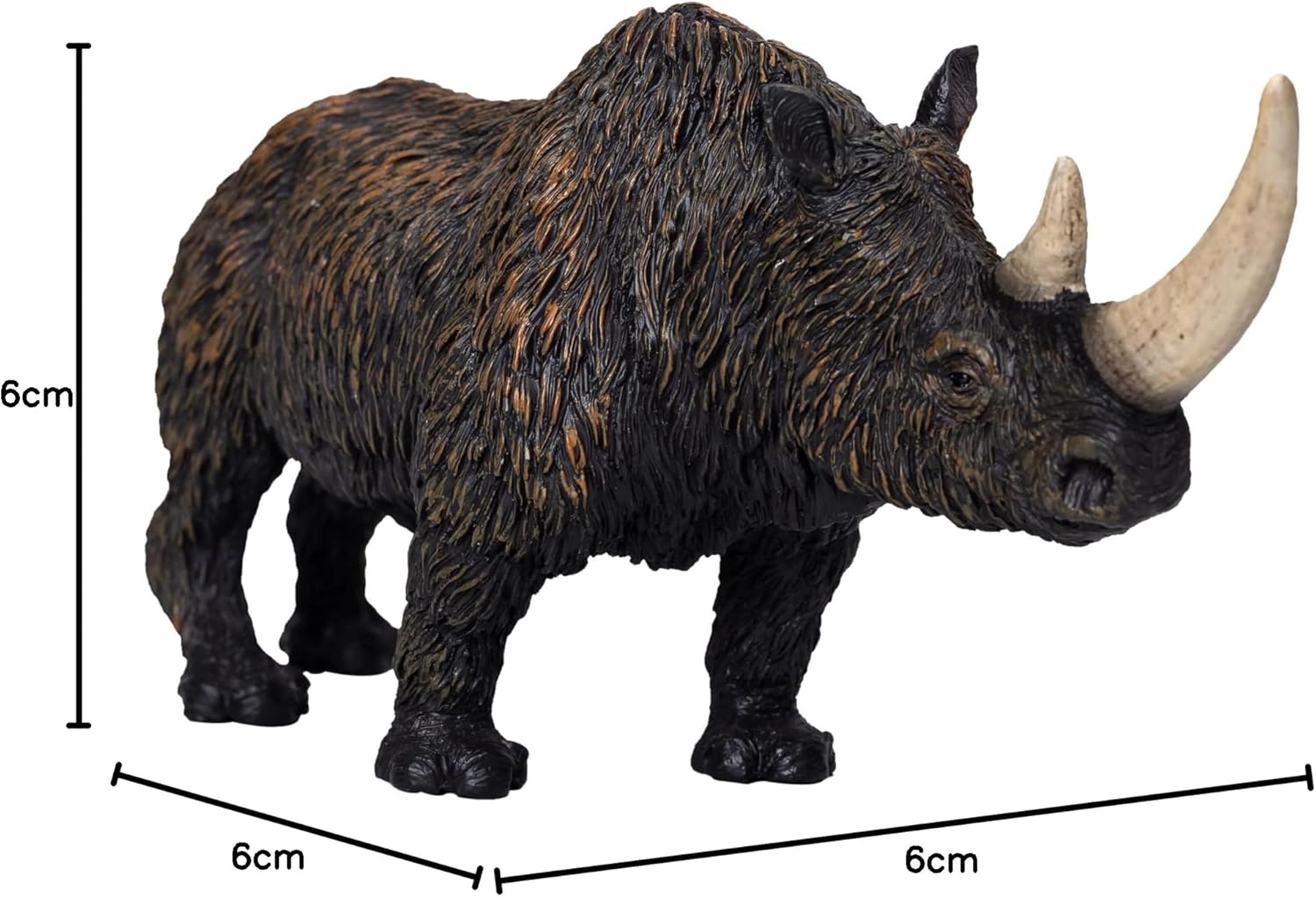 MOJO - Wool Rhino, Hand Painted Toy Figure, Prehistoric Life Collection, Lifelike & Highly Detailed, Designed in the UK