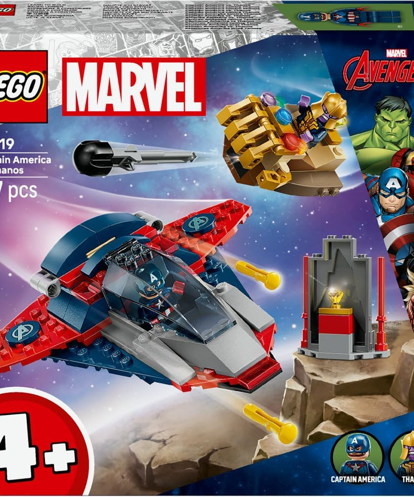 LEGO Super Heroes 76319 Captain America vs Thanos Battle Set for Kids 4+