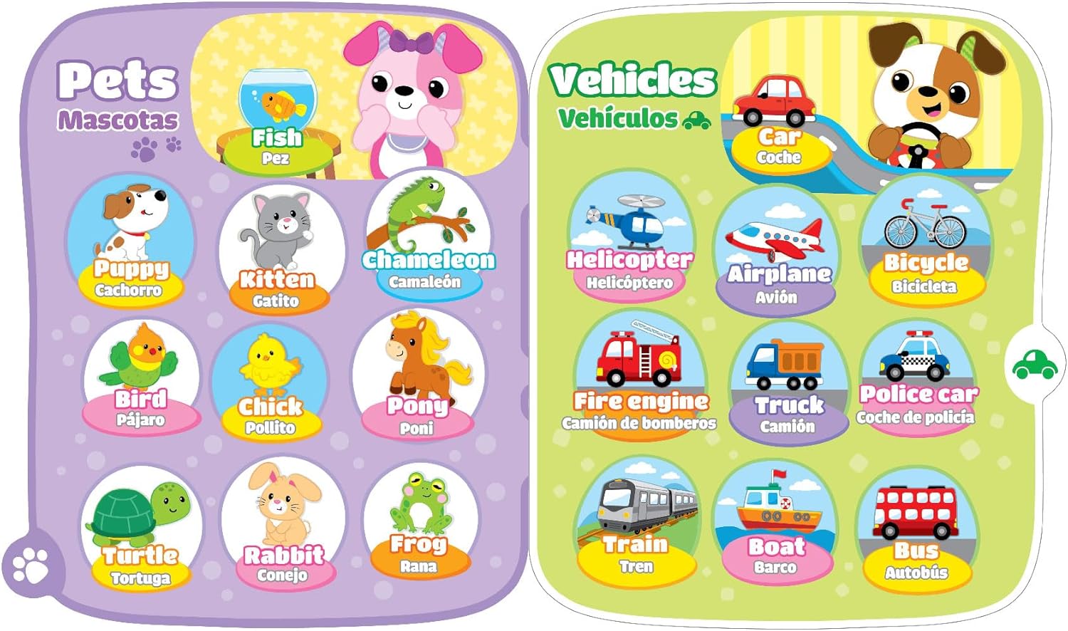 110 Bilingual Learning Book - First Words 12M+