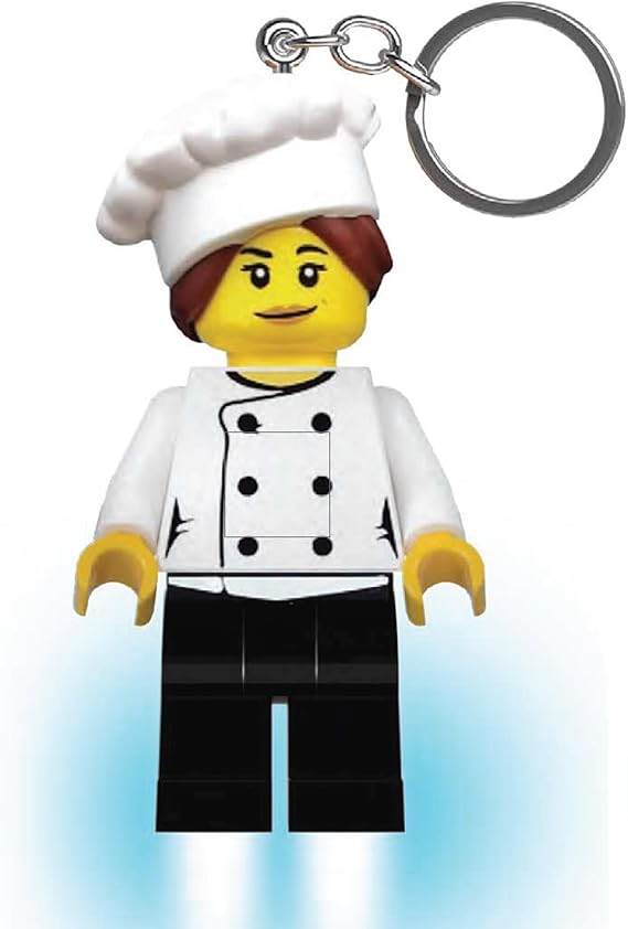 LEGO Minifigures Keychain Light - Female Chef - 3 Inch Tall Figure (KE218H)