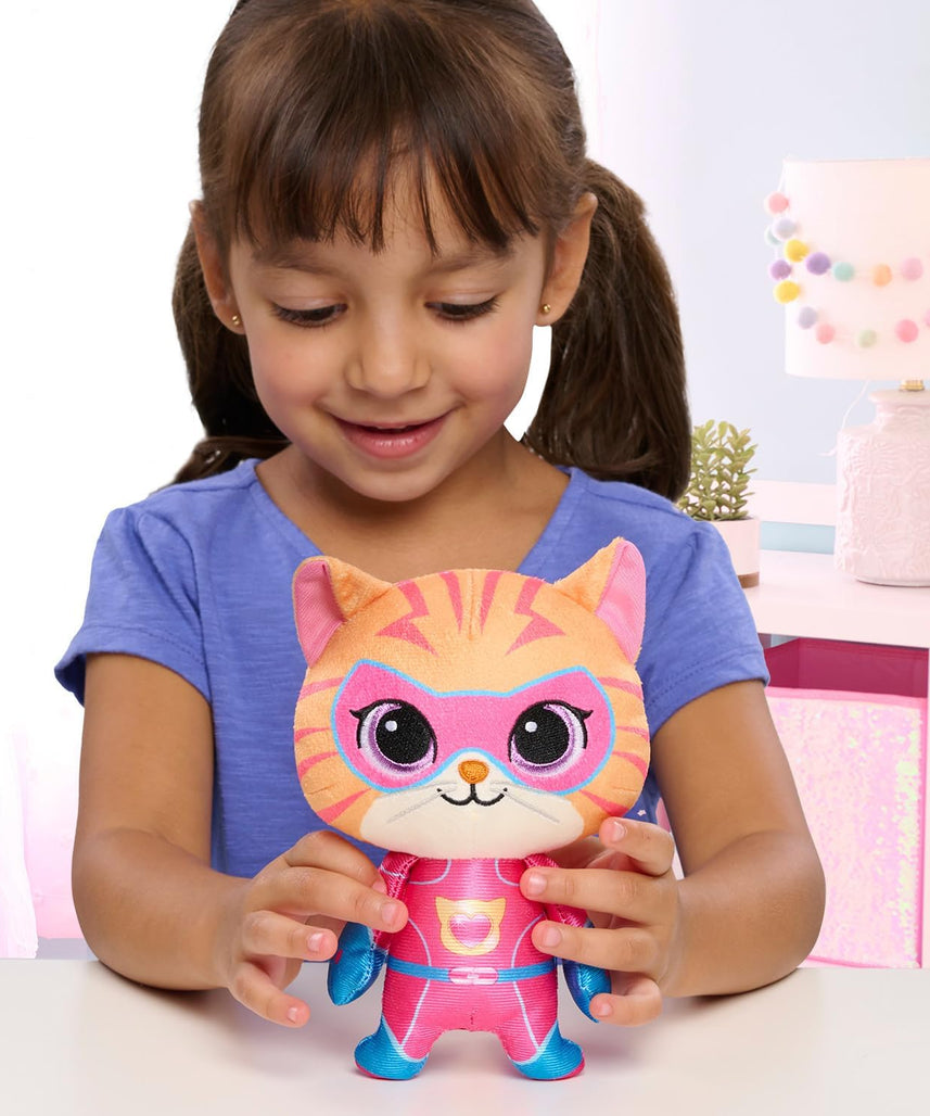 Just Play Disney Junior SuperKitties 7-inch Small Plush Stuffed Animal, Ginny, Kitten, Kids Toys for Ages 2 Up