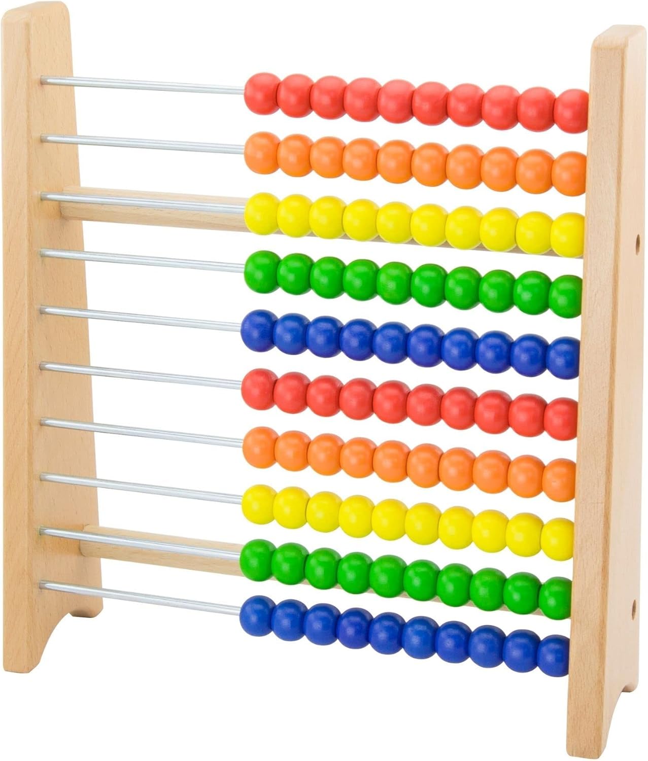 Viga Counting Educational Classic Wooden Circle Abacus Frame For Kids Ages 3+ Years