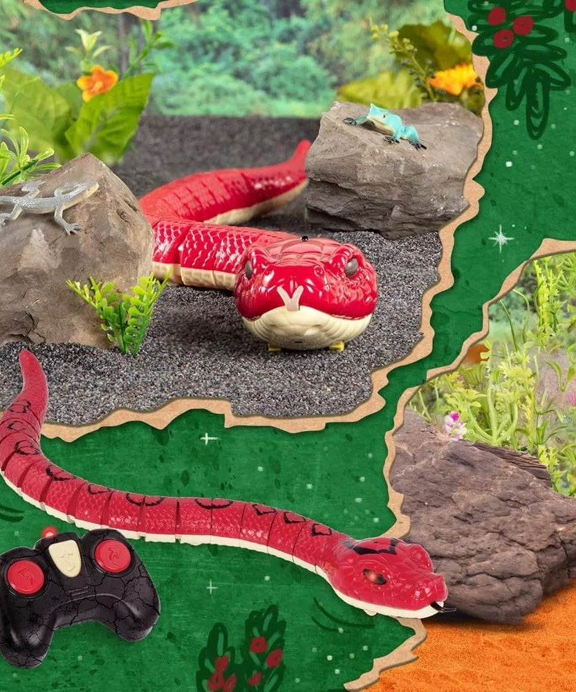 Terra By Battat Batteries: 5 X Aaa Included Rainbow Boa Infrared Remote Control Snake With Light Up Eyes Electronic Animal Toys And Playsets For Kids Aged 6 And Up, An2800Z
