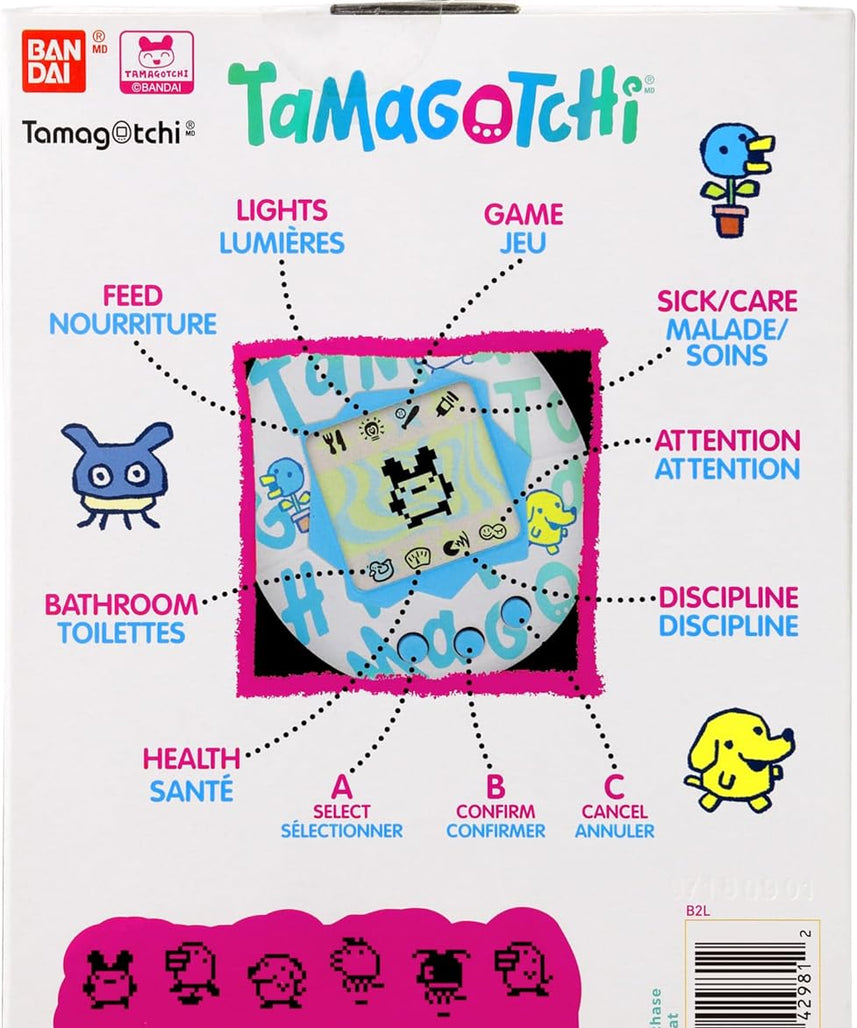 BANDAI Tamagotchi Argyle Heart Virtual Pet 42981 Electronic Toy Ideal for Ages 6+ Zoom into Paradise to Surround Your Electronic Pet