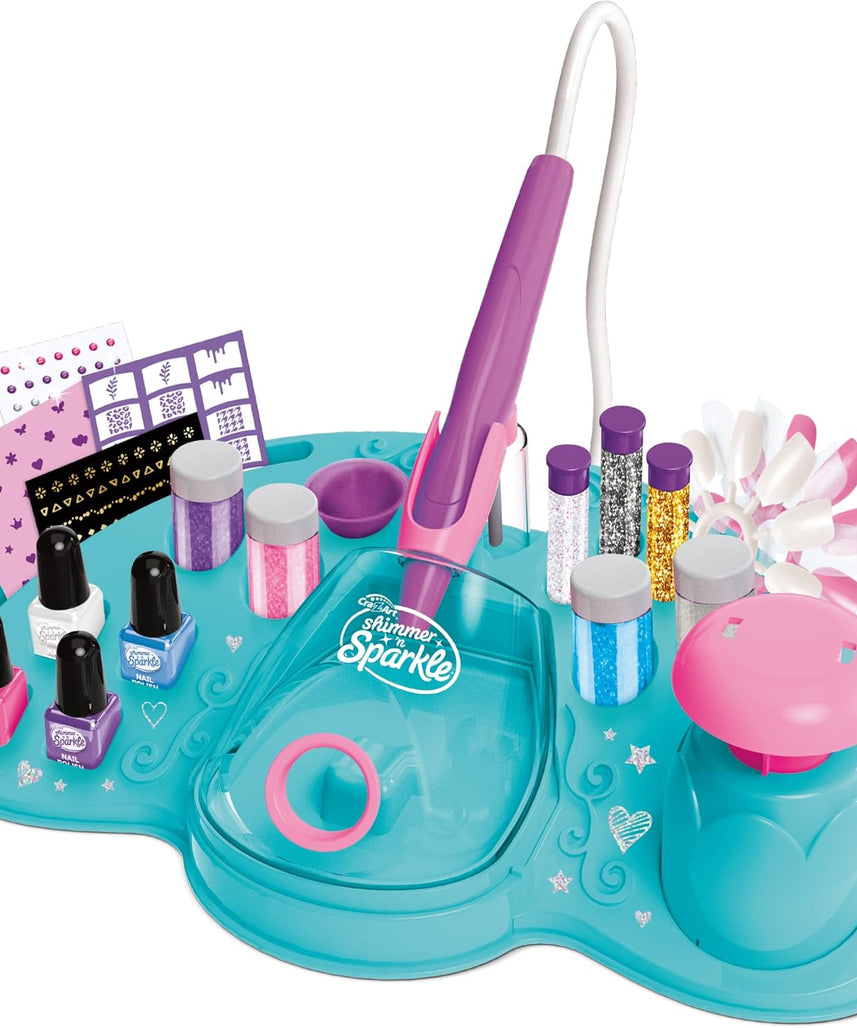 Cra-Z-Art Shimmer and Sparkle Airbrush Designer Nail Salon Kit, Multicolour