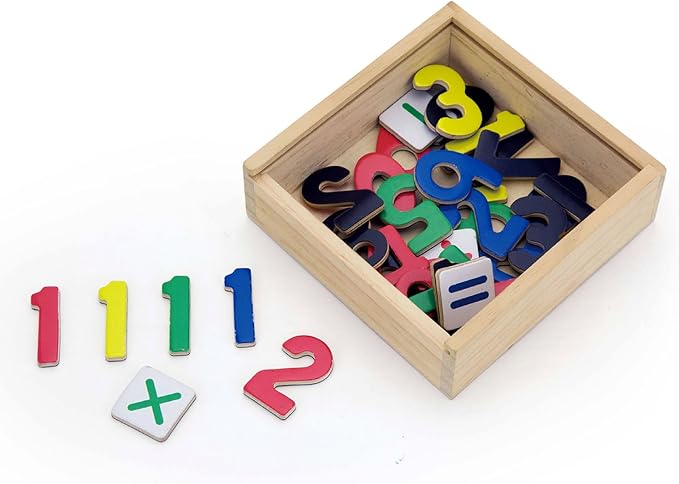Viga Wooden Educational Magnetic Numbers Toy For Kids Ages 3+ Year, 37Pcs