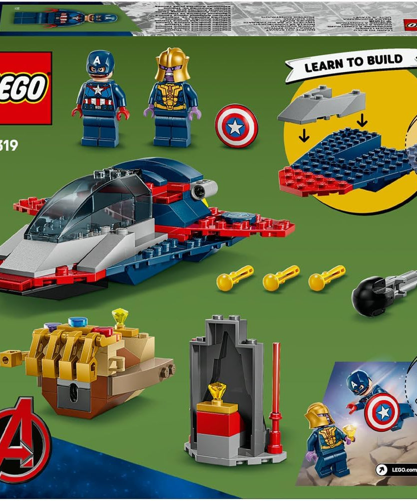 LEGO Super Heroes 76319 Captain America vs Thanos Battle Set for Kids 4+