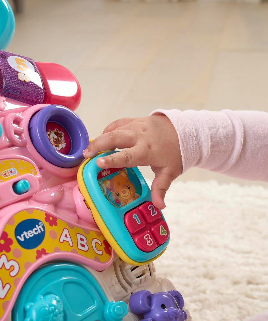Vtech First Steps Baby Walker Pink With Blue Handle
