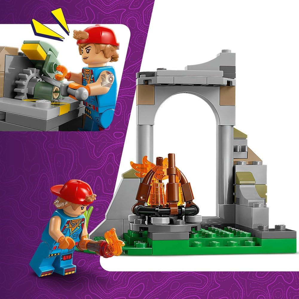 LEGO Fortnite Peely & Sparkplug’s Camp Toy - incl. Wolf & Supply Llama Figures plus a Campfire & 3 Minifigures - Gift for 7+ Year Old Boys, Girls & Gaming Fans - 77075