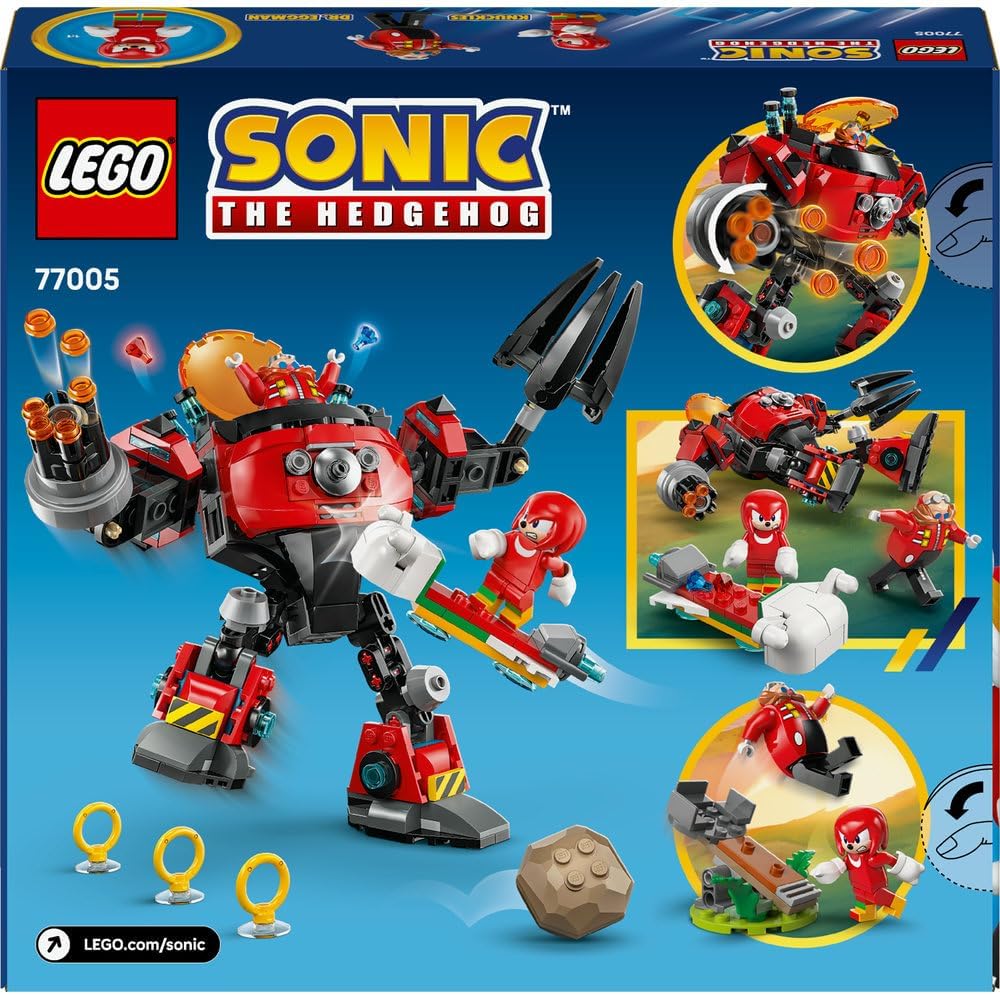 LEGO Sonic 77005 Knuckles vs Dr. Eggman Egg Walker Battle Set for Kids 8+