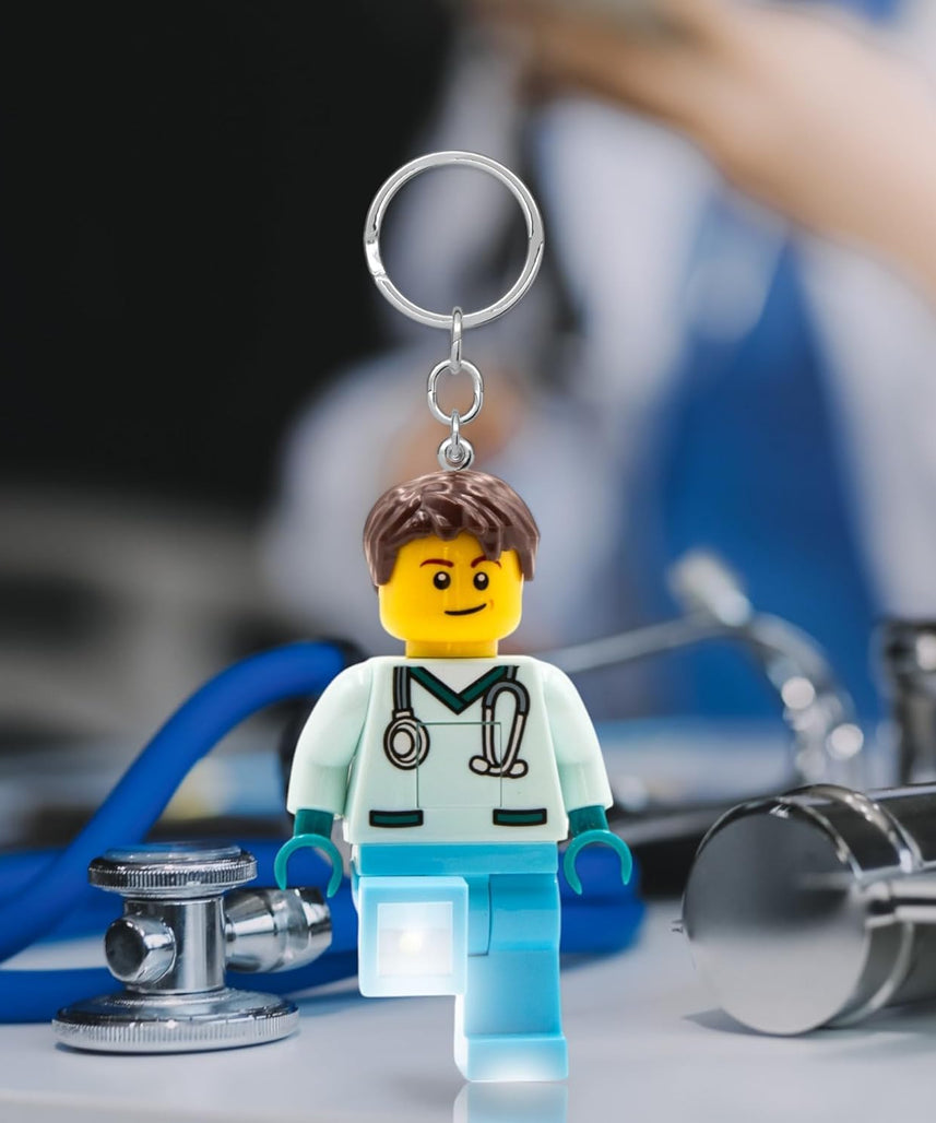 Lego IQ Minifigures Keychain Light Medical Profes_Male Nurse