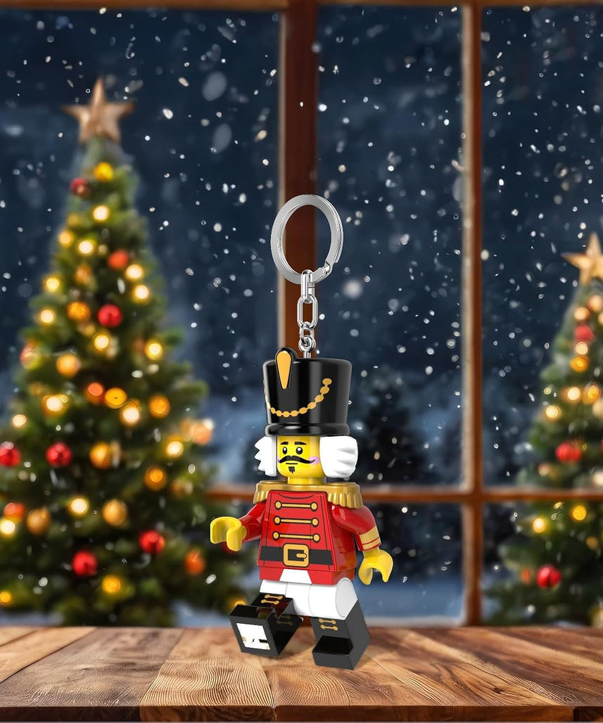 IQ Lego Minifigures Keychain Light - Nutcracker - 3 Inch Tall Figure (KE214H)