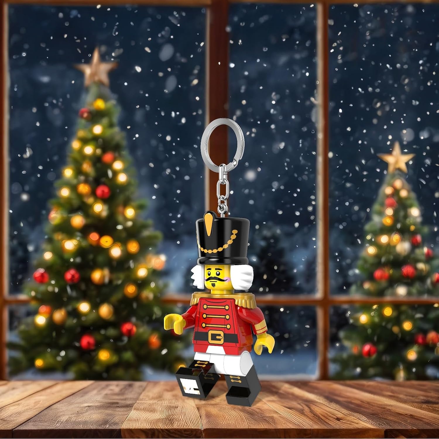 IQ Lego Minifigures Keychain Light - Nutcracker - 3 Inch Tall Figure (KE214H)