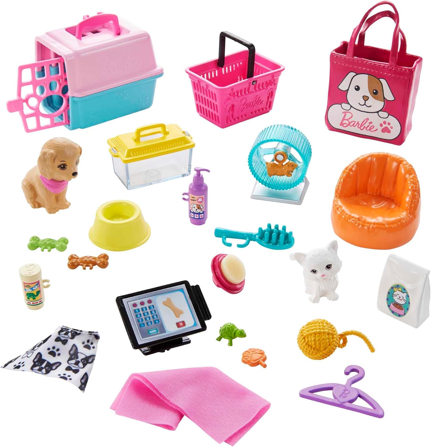 Barbie Doll and Pet Boutique Playset with 4 Pets and Accessories, for 3 to 7 Year Olds