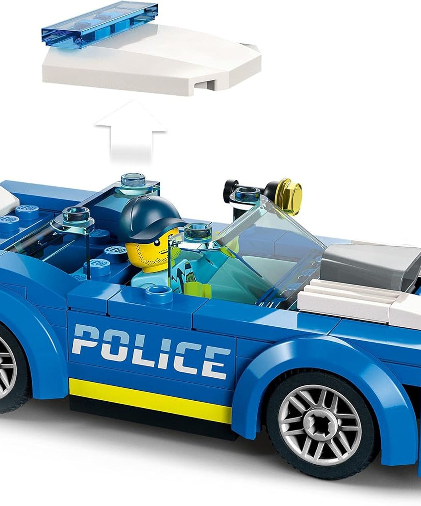 LEGO 60312 City Police Car Toy for Kids 5 plus Years Old with Officer Minifigure, Small Gift Idea, Adventures Series, Chase Vehicle Building Set