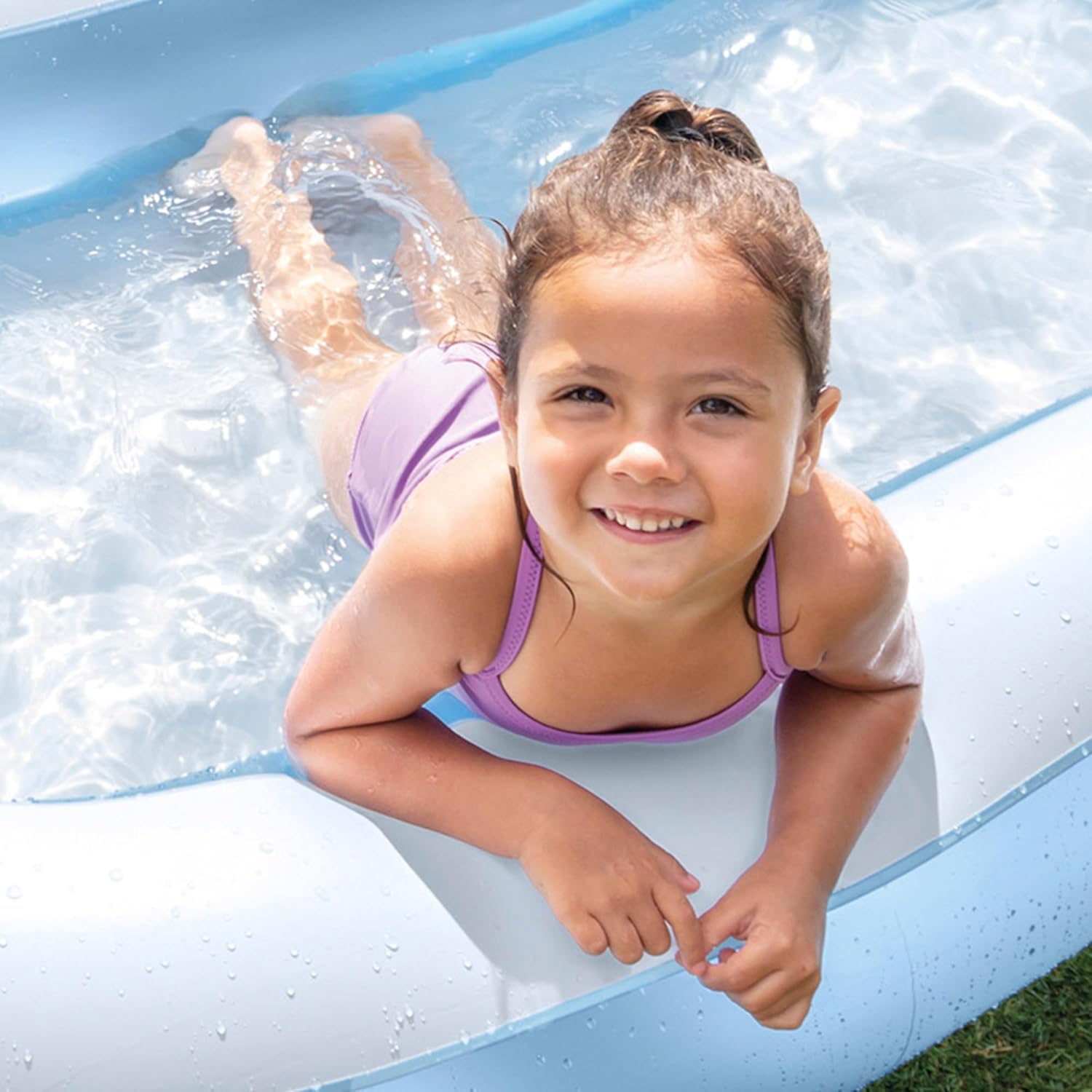 RECTANGULAR POOL 1.66x1.00mtX25cm BLUE COLOR [AGE 2+]
