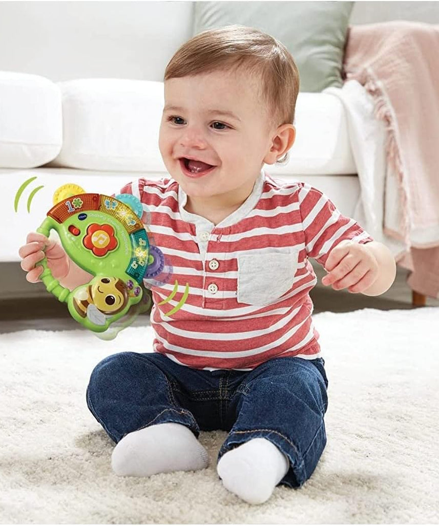 VTech Twinkle and Learn Tambourine Interactive Musical Toy with Lights Sounds and Songs for Babies and Toddlers 3 to 24 Months Multicolor