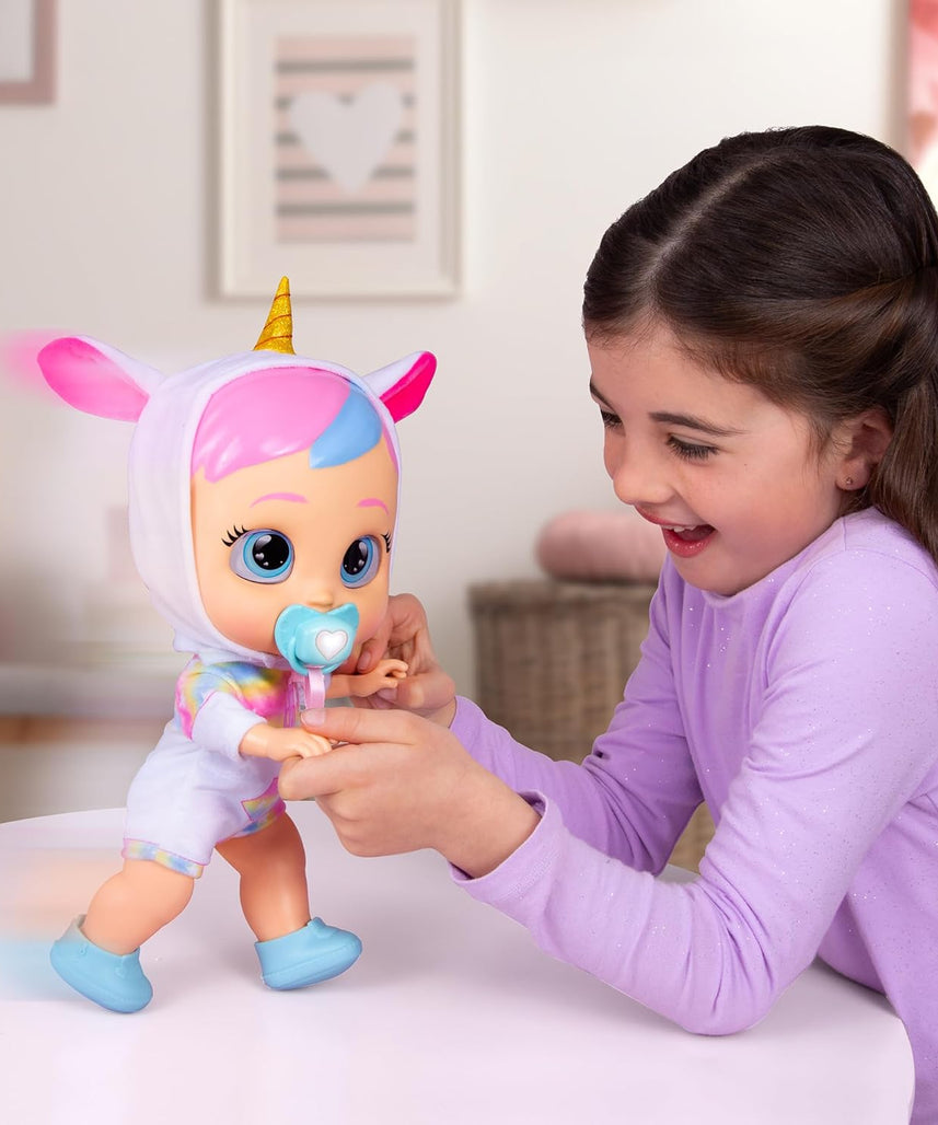 Cry Babies My First Steps - Dreamy, Doll with 10 Sounds & Reactions, With Light up Tears, Comes with Accessories, 1 Years+