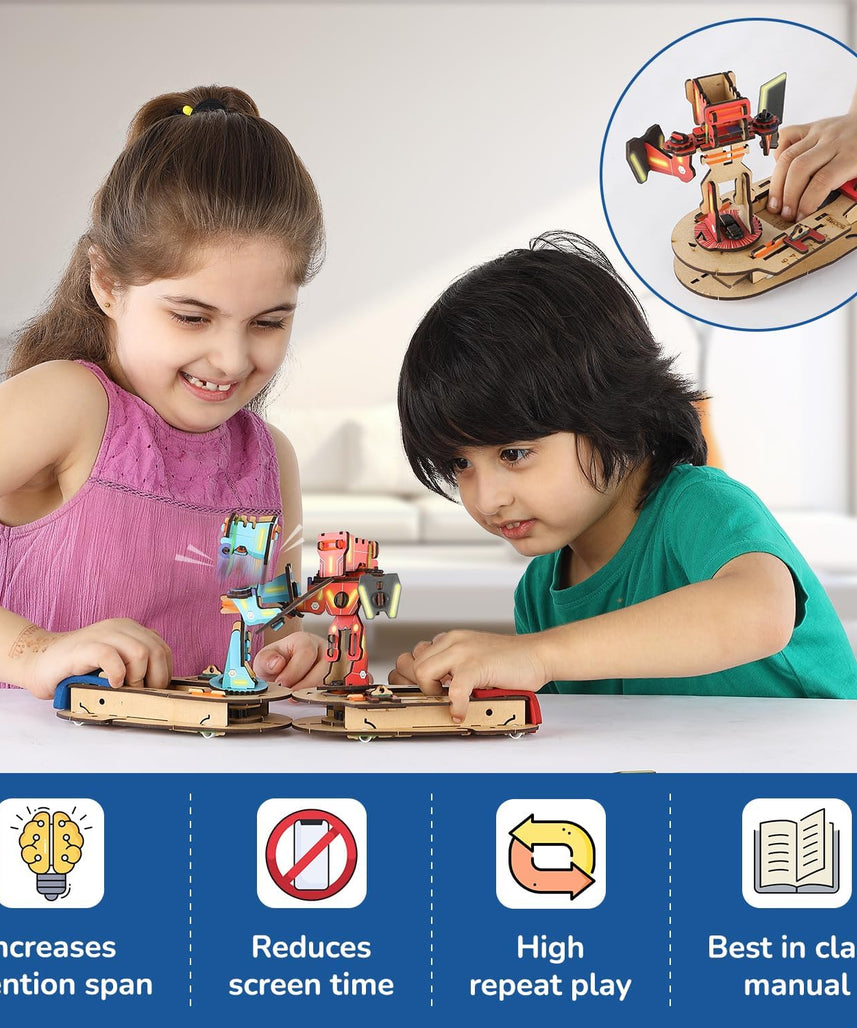 Smartivity STEM DIY Fighting & Battle Game, Multiplayer Educational Arcade Kit for Kids, Hands-On STEM Activity, Gift for Boys and Girls Ages 6-14