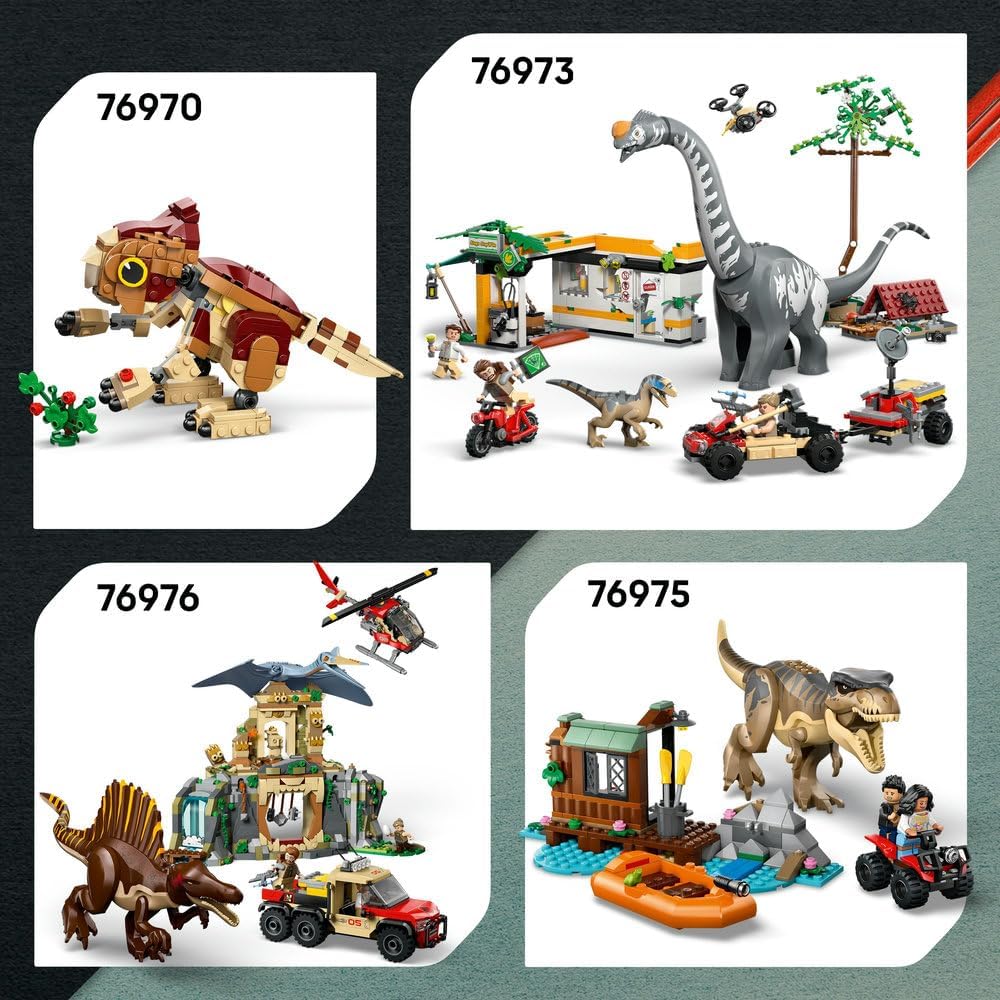 LEGO Jurassic World Raptor Off-Road Escape Dinosaur Toy incl 2 Dino Figures Off-Road Car Toy 2 Minifigures Gift for 6+ Year Old Boys Girls Rebirth Movie Fans 76972