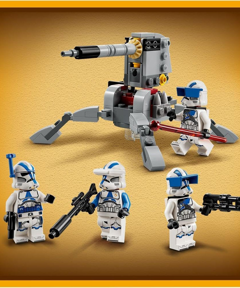 LEGO 75345 Star Wars 501st Clone Troopers Battle Pack Set, Buildable Toy with AV-7 Anti Vehicle Cannon and Spring Loaded Shooter plus 4 Characters