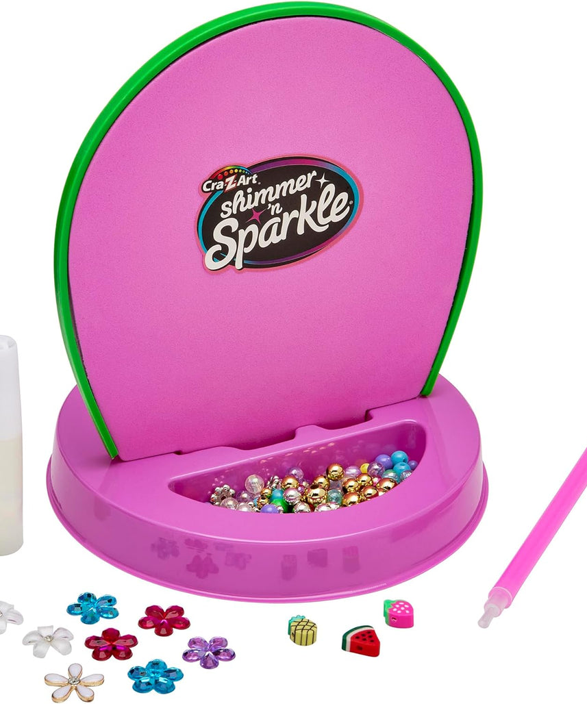 Shimmer N Sparkle Sparkling Headbands & Hair Charms Craft Kit, DIY Beaded Headband Making Kit, Make 10 Glam Designs, Fun Playset for Girls, Includes Gems, Beads, Barrettes & Pins, Age 6+ Year -65595