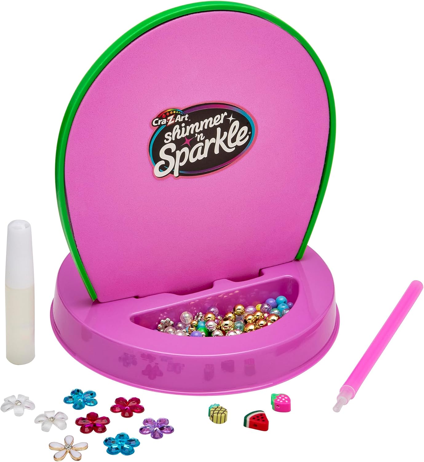 Shimmer N Sparkle Sparkling Headbands & Hair Charms Craft Kit, DIY Beaded Headband Making Kit, Make 10 Glam Designs, Fun Playset for Girls, Includes Gems, Beads, Barrettes & Pins, Age 6+ Year -65595