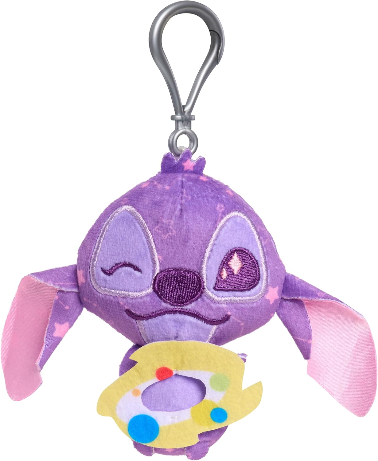 Just Play Disney Stitch Outta This World Clip-On Blind Bag Plush, Mystery 3.5-inch Colorful Plushie, Kids Toys for Ages 2 Up