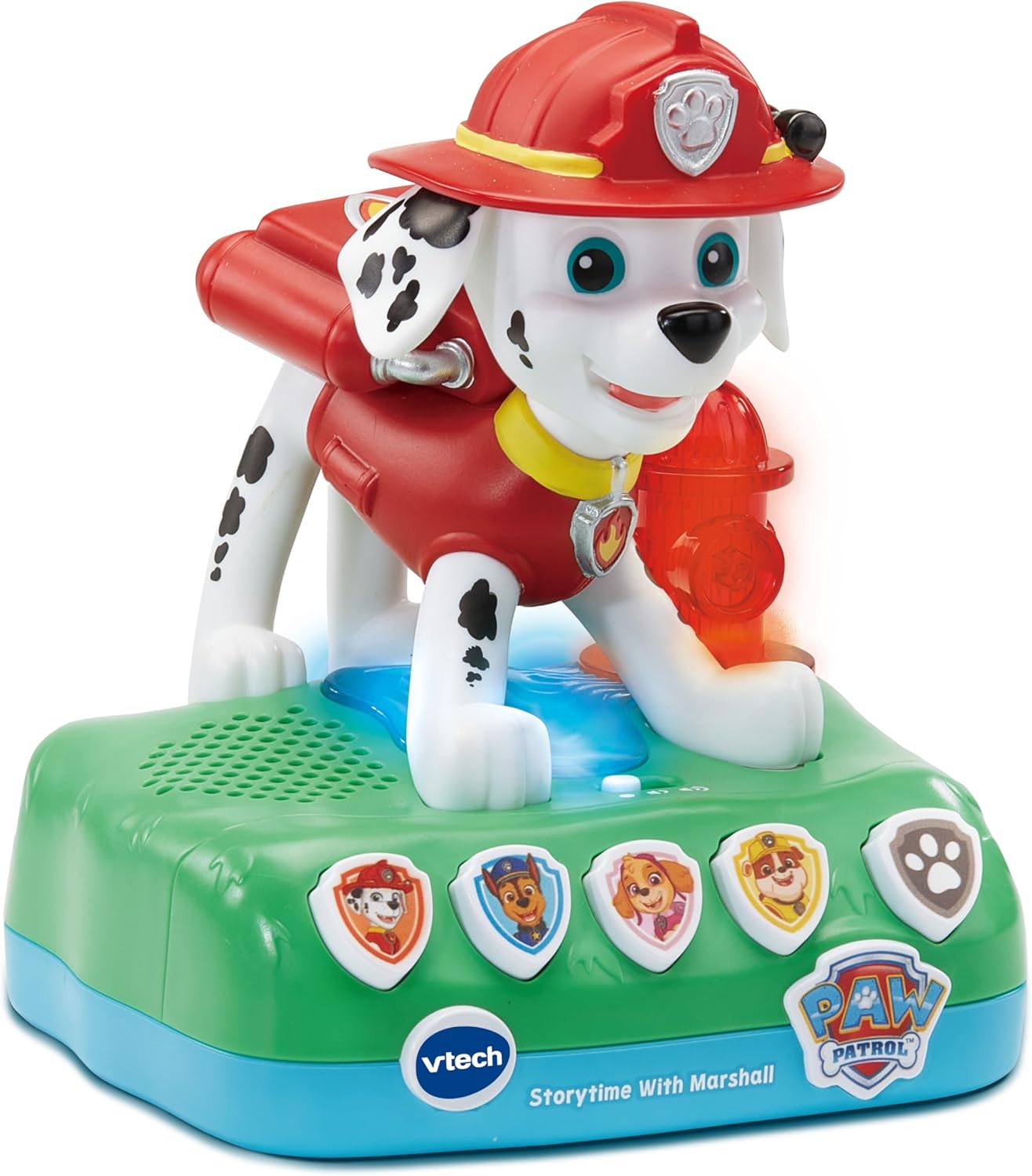 VTech PAW Patrol Storytime With Marshall, Interactive Storytelling Toy, 4 Engaging Stories, Music and Sounds, Night Light and Sleep Timer, Imaginative Screen-Free Play, Gift for Kids Ages 3-5 Plus, English Version