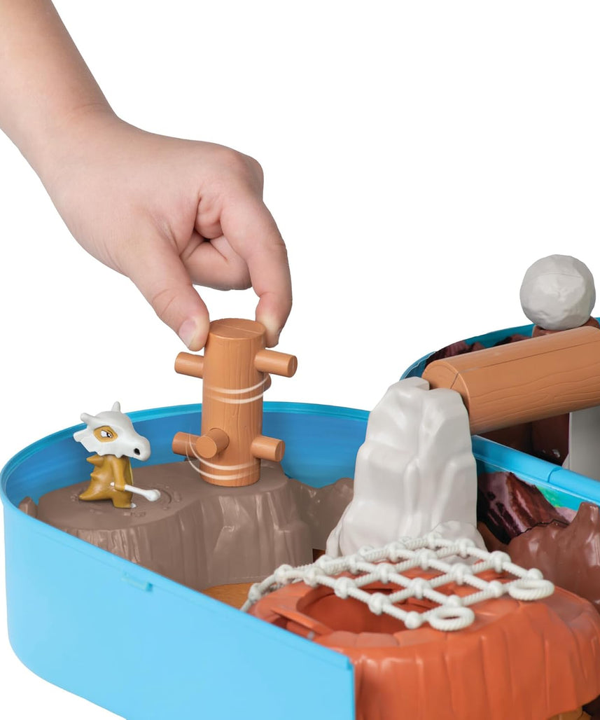 Pokemon Carry Case Battle Desert Playset, Portable Backpack Playset with Action Zones and Pikachu Figure, Official Pokemon Toy, Ages 4+