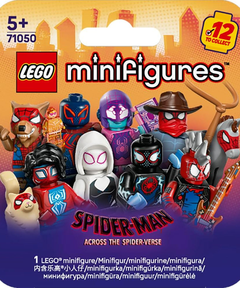 LEGO Minifigures Spider Man Across The Spider Verse Mystery Box 1 Random Figure Collectible Toy For Kids 5+