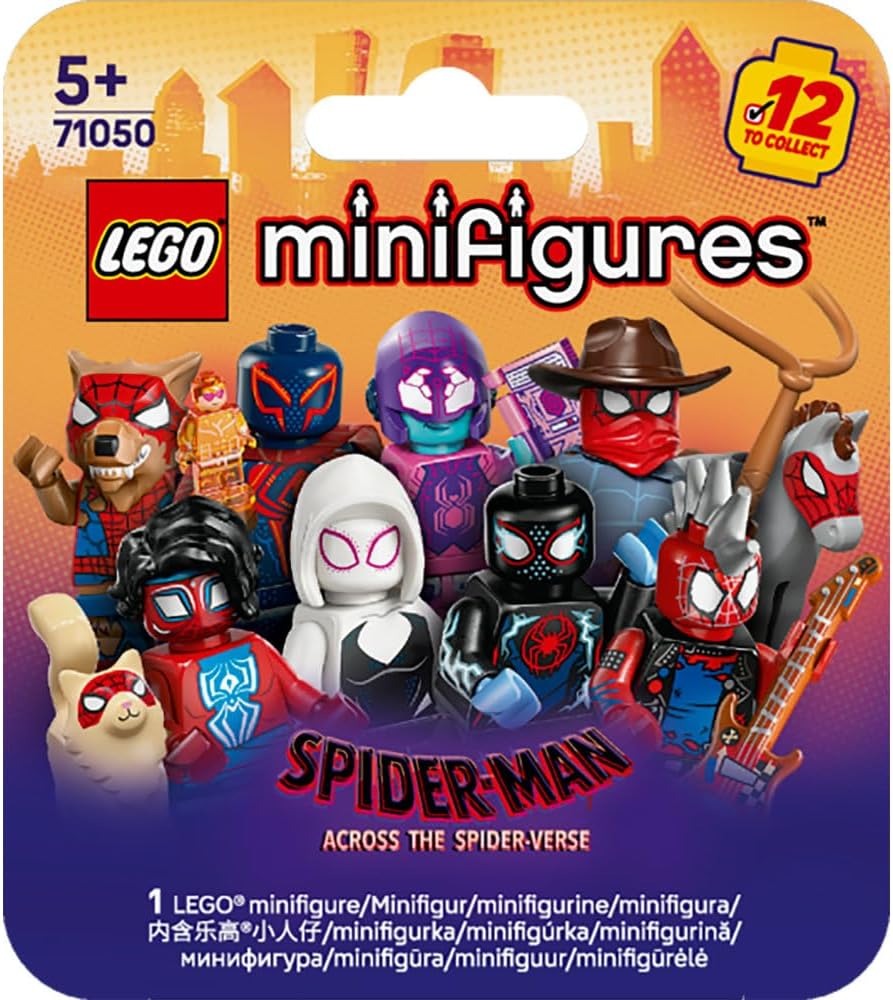LEGO Minifigures Spider Man Across The Spider Verse Mystery Box 1 Random Figure Collectible Toy For Kids 5+