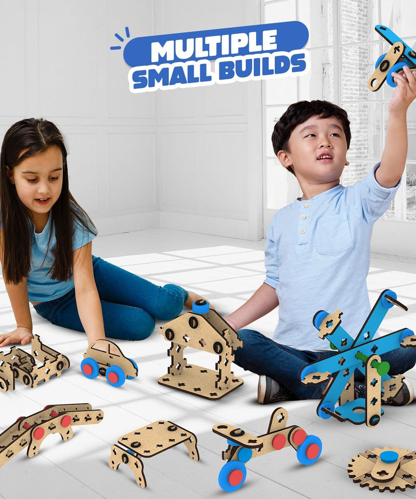 Smartivity 7 in 1 Multi-Builds Hydraulic Kit STEM DIY Fun Toy for Kids 6 to 12, Best Birthday Gift Toy for Boys & Girls Age 6-8-10-12, Science Toy, Educational Based Activity Game, Made in India