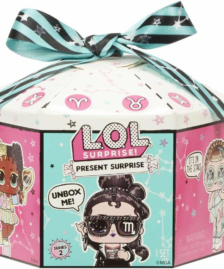 L.O.L. Surprise Present Tots Series 2 Doll with 8 Surprises, Star Sign Themed Fashion Doll, 3 Inch Collectible Toy for Girls