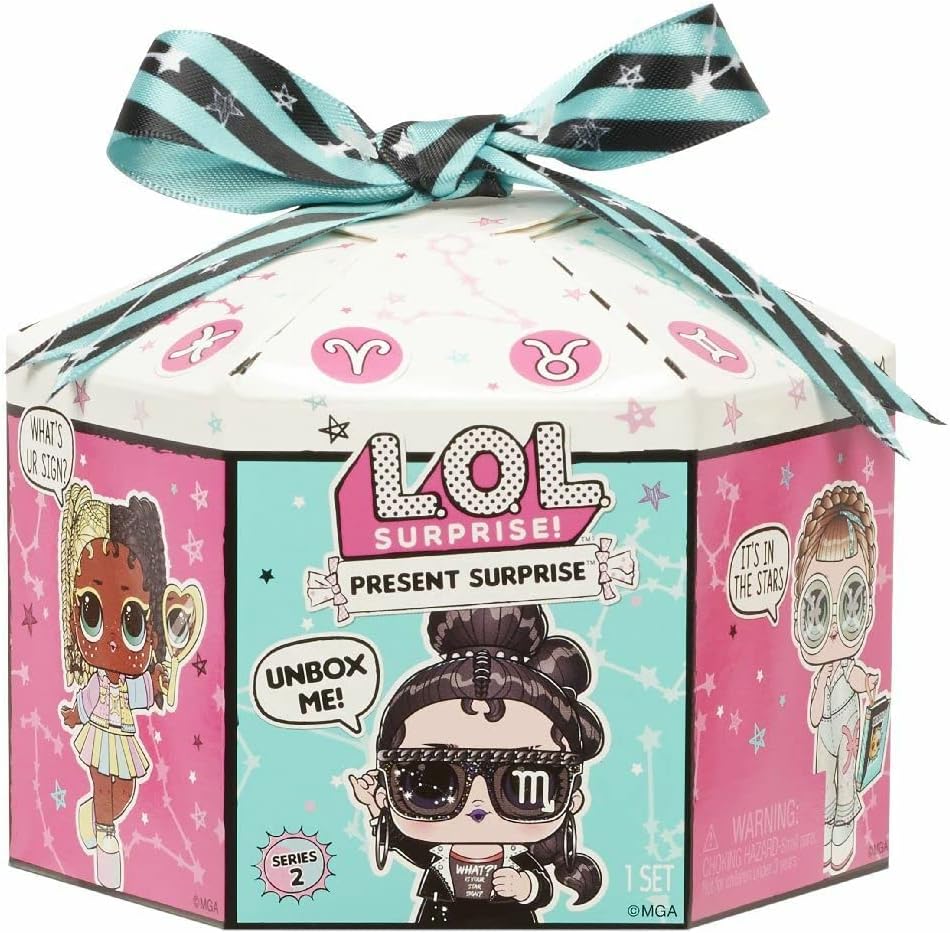 L.O.L. Surprise Present Tots Series 2 Doll with 8 Surprises, Star Sign Themed Fashion Doll, 3 Inch Collectible Toy for Girls