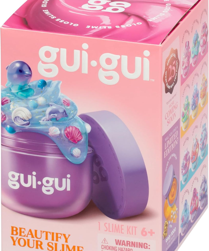 Gui Gui Slime Kit Scented DIY Slime Making Set with Surprise Figurine, Charms and Glitter, Sensory Creative Play Toy for Kids Ages 6+