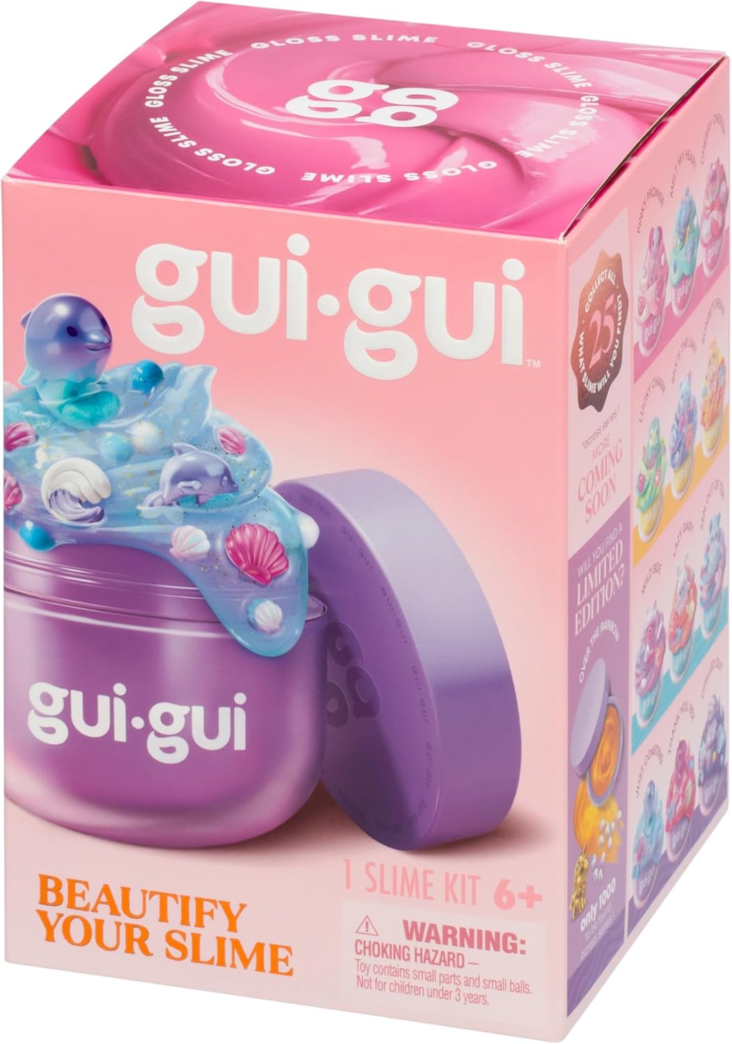Gui Gui Slime Kit Scented DIY Slime Making Set with Surprise Figurine, Charms and Glitter, Sensory Creative Play Toy for Kids Ages 6+