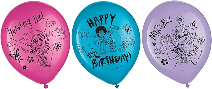 amscan Encanto Latex Balloons - 12" | Multicolor | 6 Pcs.