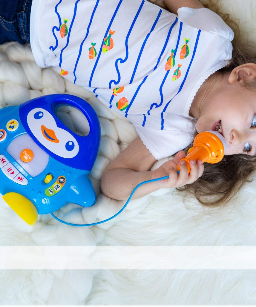 Winfun Penguin Kids Music Player Toy with Echo Microphone Lights and Animal Sounds 18M+