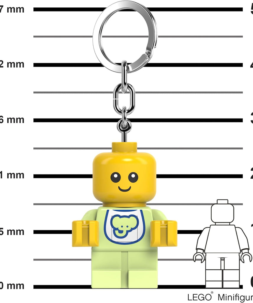 LEGO Minifigures - Large 2.25 Inch Tall Figure Keychain Light - Baby (KE209H), Multicolor, Large - 2 inches tall